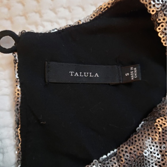 Aritzia Talula Black Silver Canterbury Sequin Dress - Picture 3 of 4